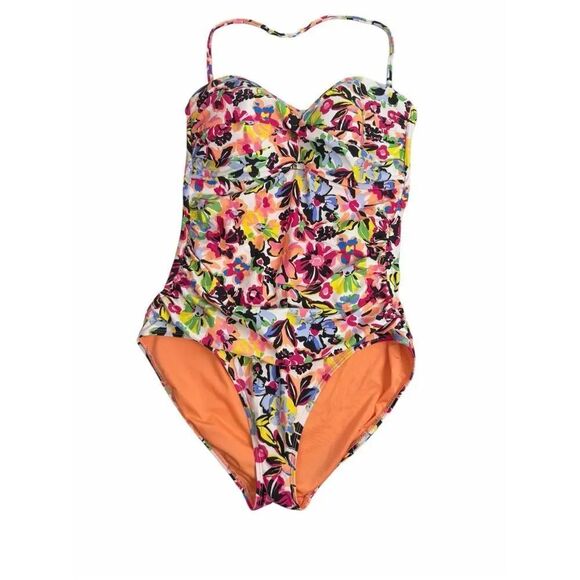 Anne Cole Other - Anne Cole size 14 Twist Front Shirred One-Piece Swimsuit Floral